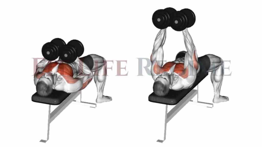 dumbbell squeeze press.