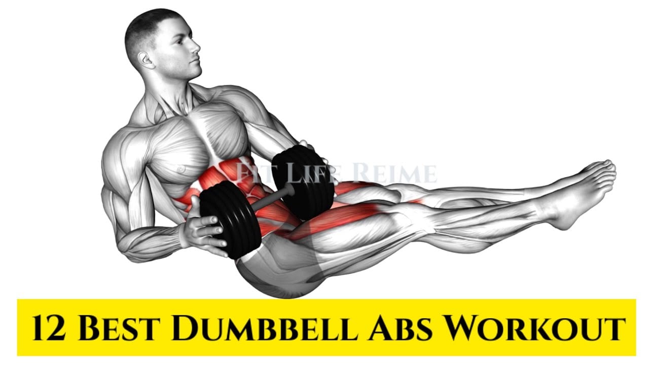 12 BEST DUMBBELL ABS WORKOUT | DUMBBELL HOME ABS WORKOUT