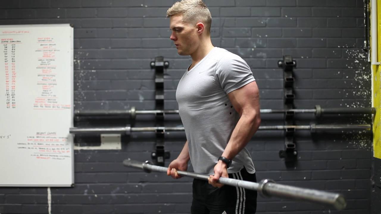 Barbell Drag Curl