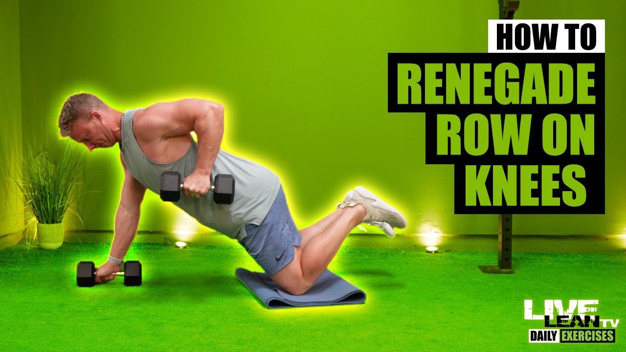 How To: Push Up With Alternating Dumbbell Renegade Row On Knees