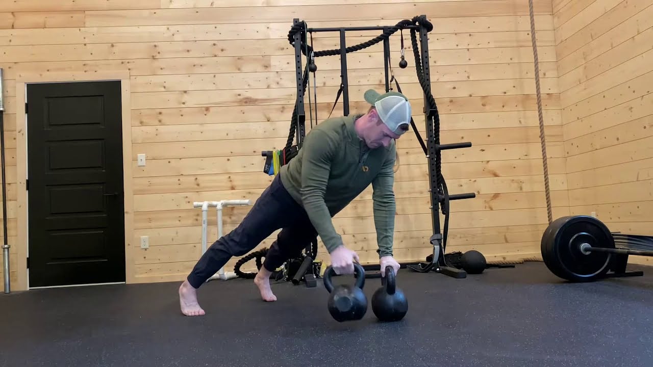 Kettlebell Renegade Row + Push Up