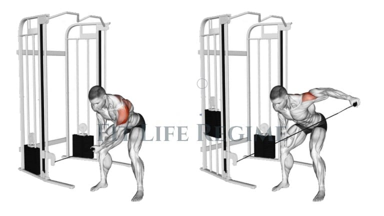 One-Arm Bent Over Cable Raise