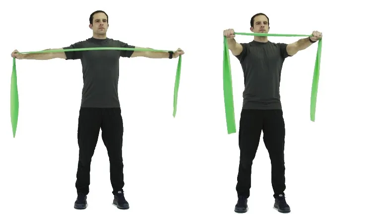 Standing Reverse Fly with Resistance Bands