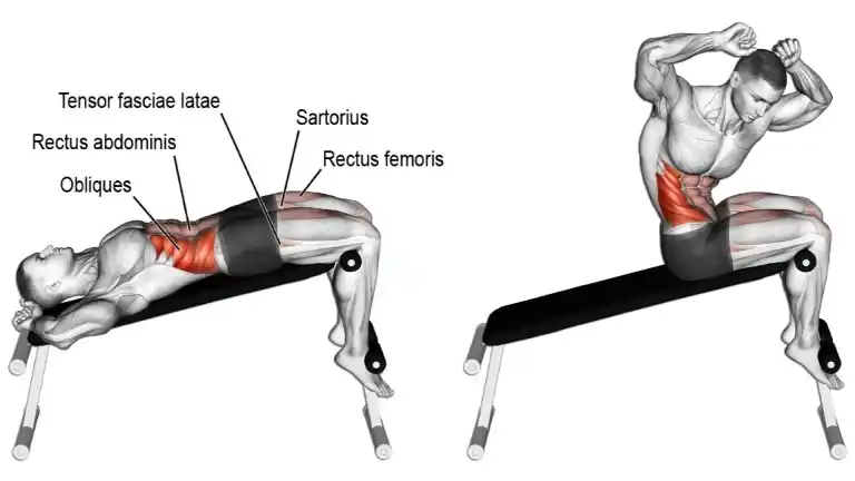 Twisting sit up