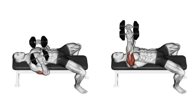 Dumbbell Close Grip Tricep Press