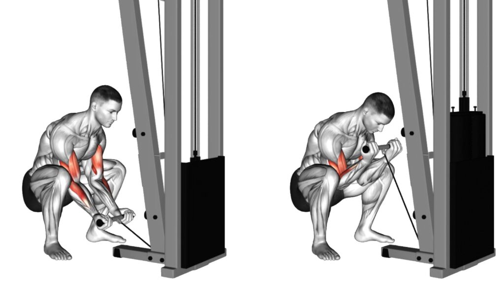 Cable Squatting Curl