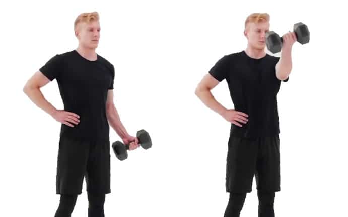 Standing Single Arm Dumbbell Chest Flyes