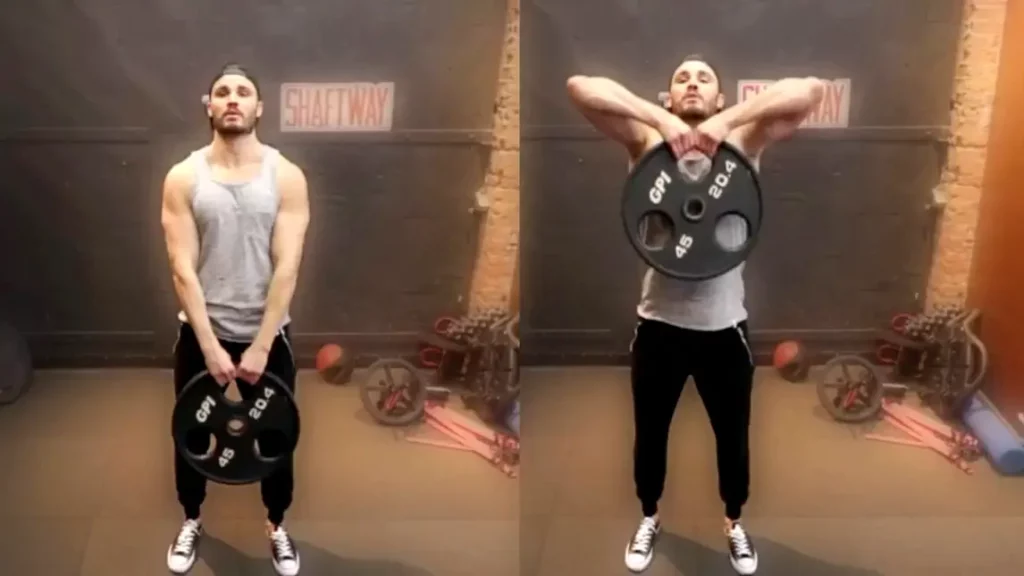 Plate Upright Row.