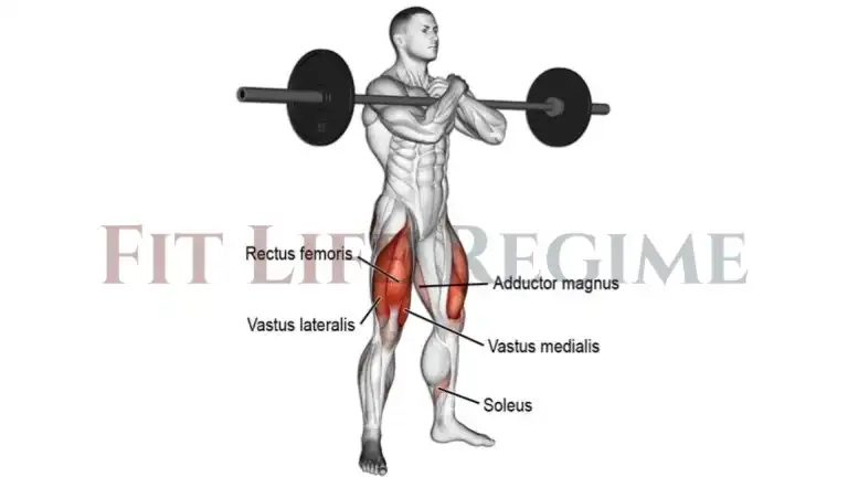 Barbell Zercher reverse lunge