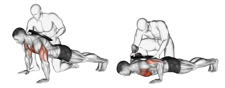 Weighted Chest Push-Up