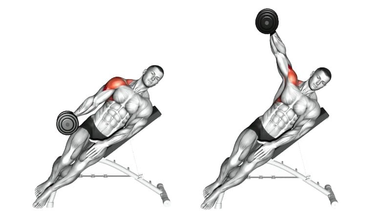 Incline Dumbbell Side Lateral Raise