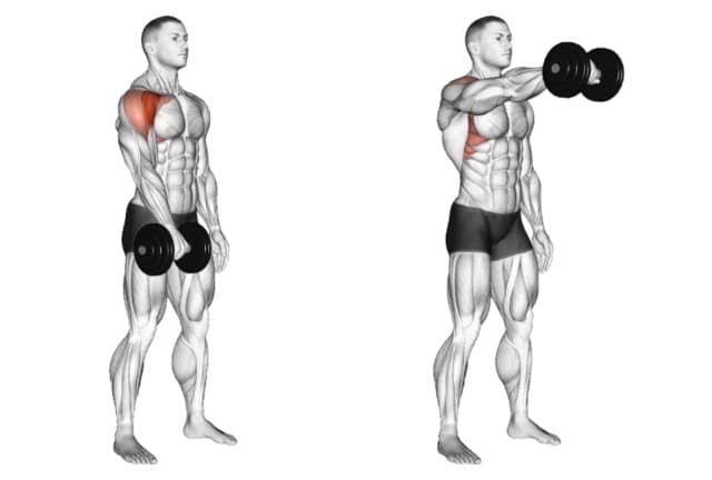 One Arm Dumbbell Front Raise