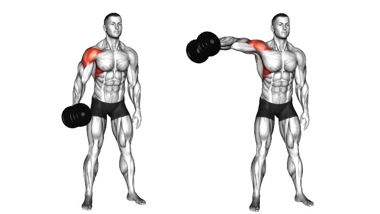 One Arm Dumbbell Lateral Raise