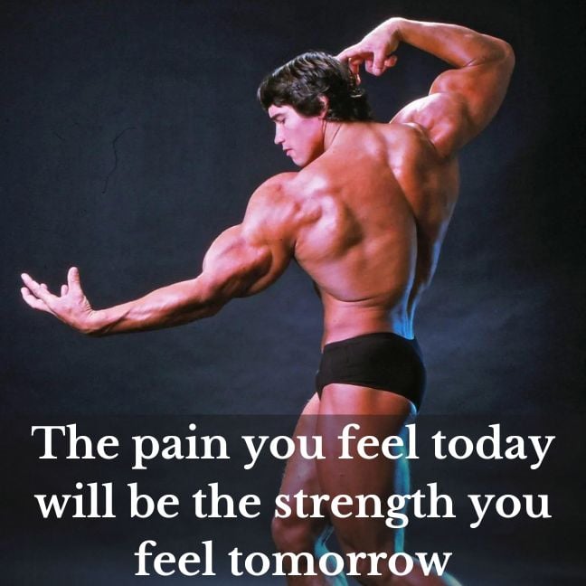 The pain you feel today will be the strength you feel tomorrow.¨ – Arnold Schwarzenegger