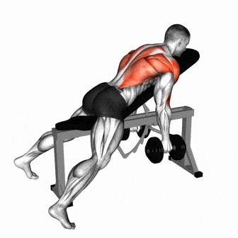 Incline Dumbbell Row.