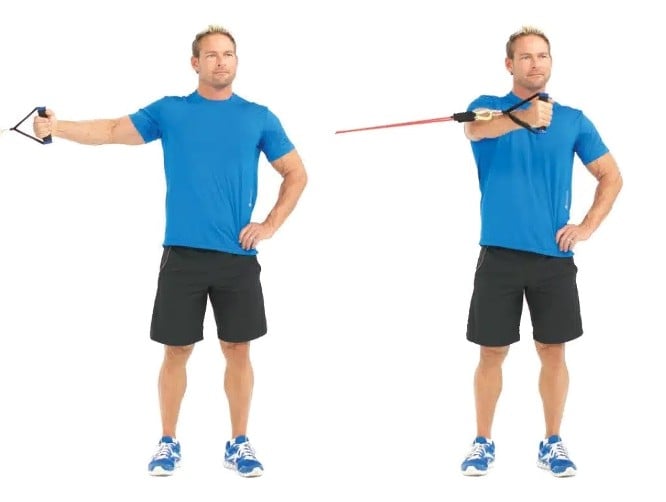 Resistance Band Single Arm Fly