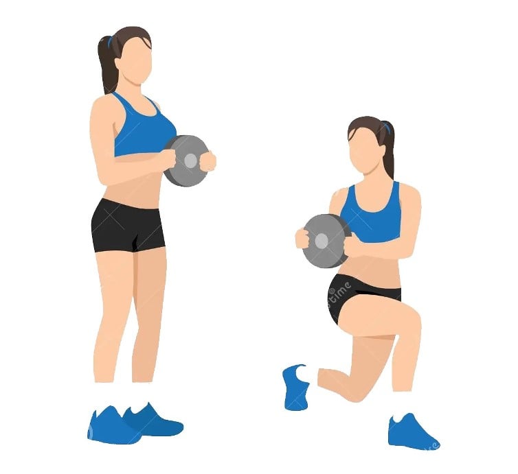 Dumbbell Lunges With Twist