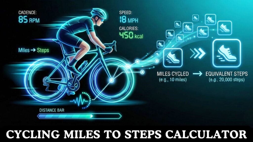Cycling Miles to Steps Calculator