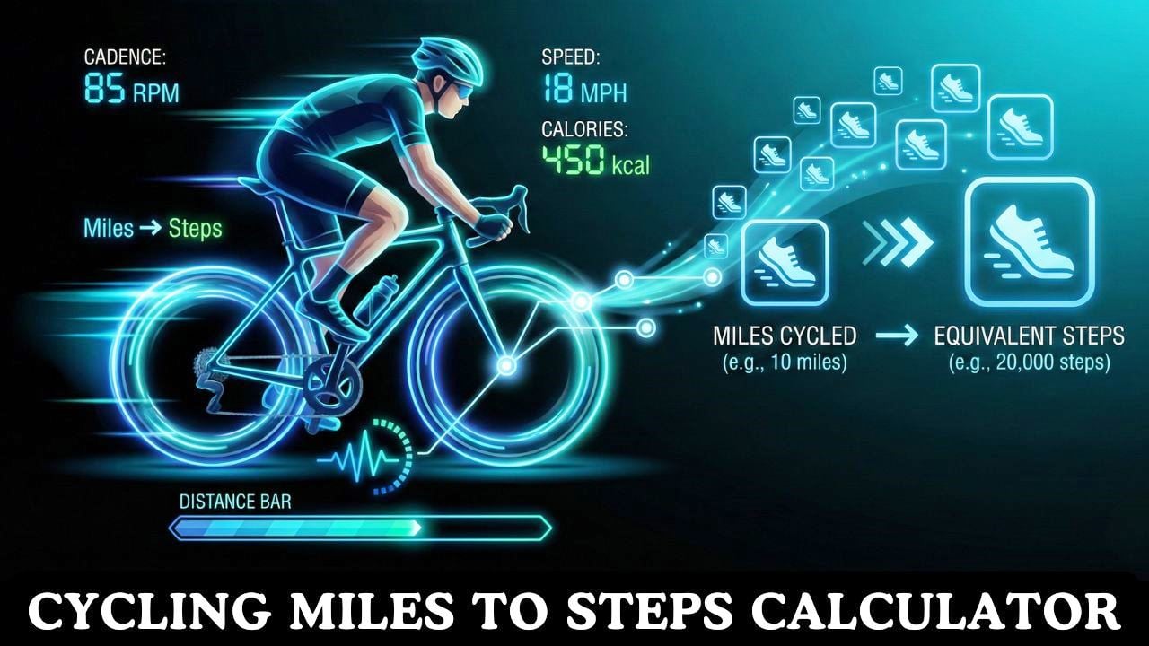 Cycling Miles to Steps Calculator
