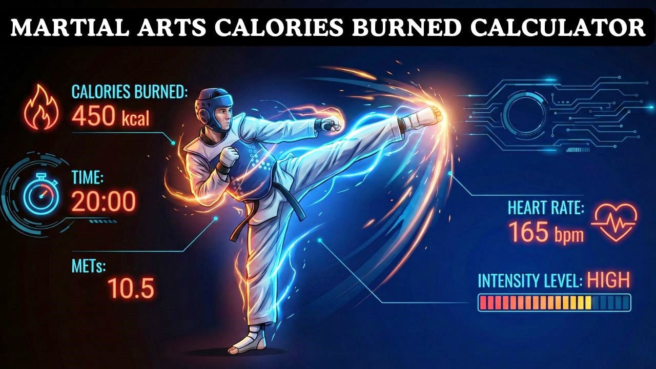 Martial Arts Calories Burned Calculator
