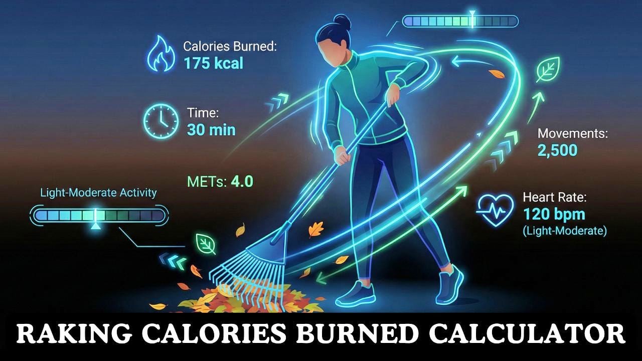 Raking Calories Burned Calculator